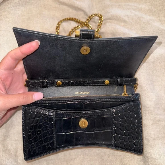 Black Balenciaga Crossbody Hourglass Bag - Picture 5 of 7